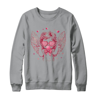 Retro Cupid Valentine Blowing Bubble Vintage Valentines Day Shirt & Sweatshirt | siriusteestore