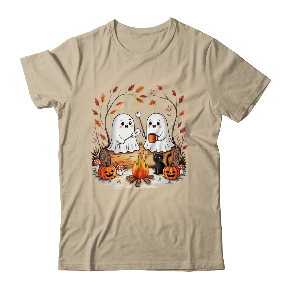 Retro Cute Ghost Funny Halloween Fall Camping Boo Ghosts Shirt & Sweatshirt | siriusteestore