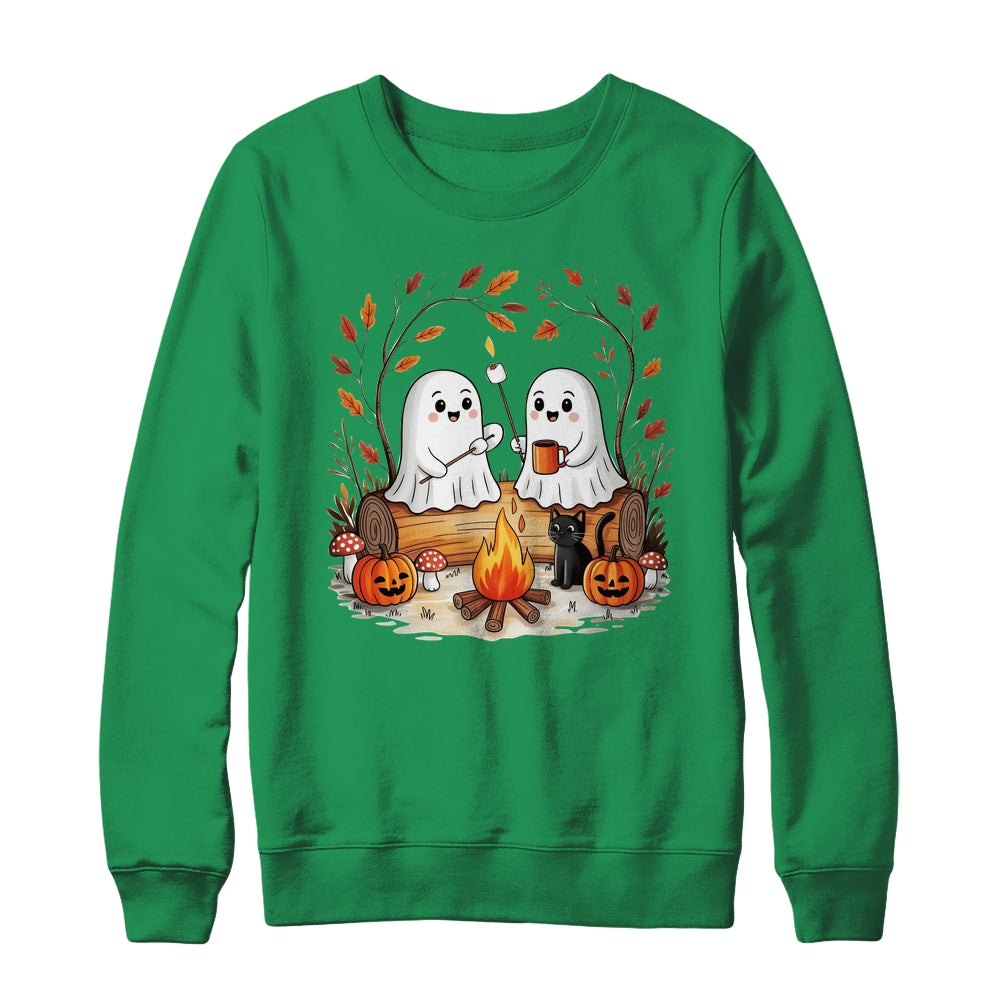 Retro Cute Ghost Funny Halloween Fall Camping Boo Ghosts Shirt & Sweatshirt | siriusteestore