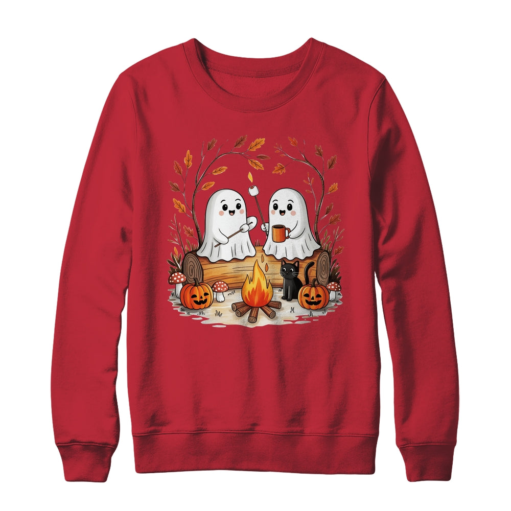 Retro Cute Ghost Funny Halloween Fall Camping Boo Ghosts Shirt & Sweatshirt | siriusteestore