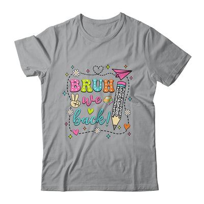Retro Cute Pencil Bruh We Back Teachers First Day Of School Shirt & Hoodie | siriusteestore