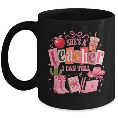 Retro Cute She'S A Teacher I Can Tell Western Back To School Mug | siriusteestore
