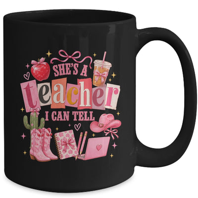Retro Cute She'S A Teacher I Can Tell Western Back To School Mug | siriusteestore