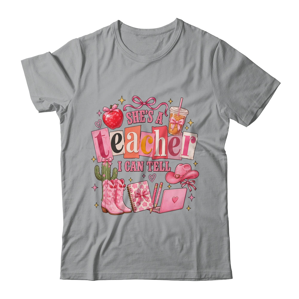 Retro Cute She'S A Teacher I Can Tell Western Back To School Shirt & Hoodie | siriusteestore