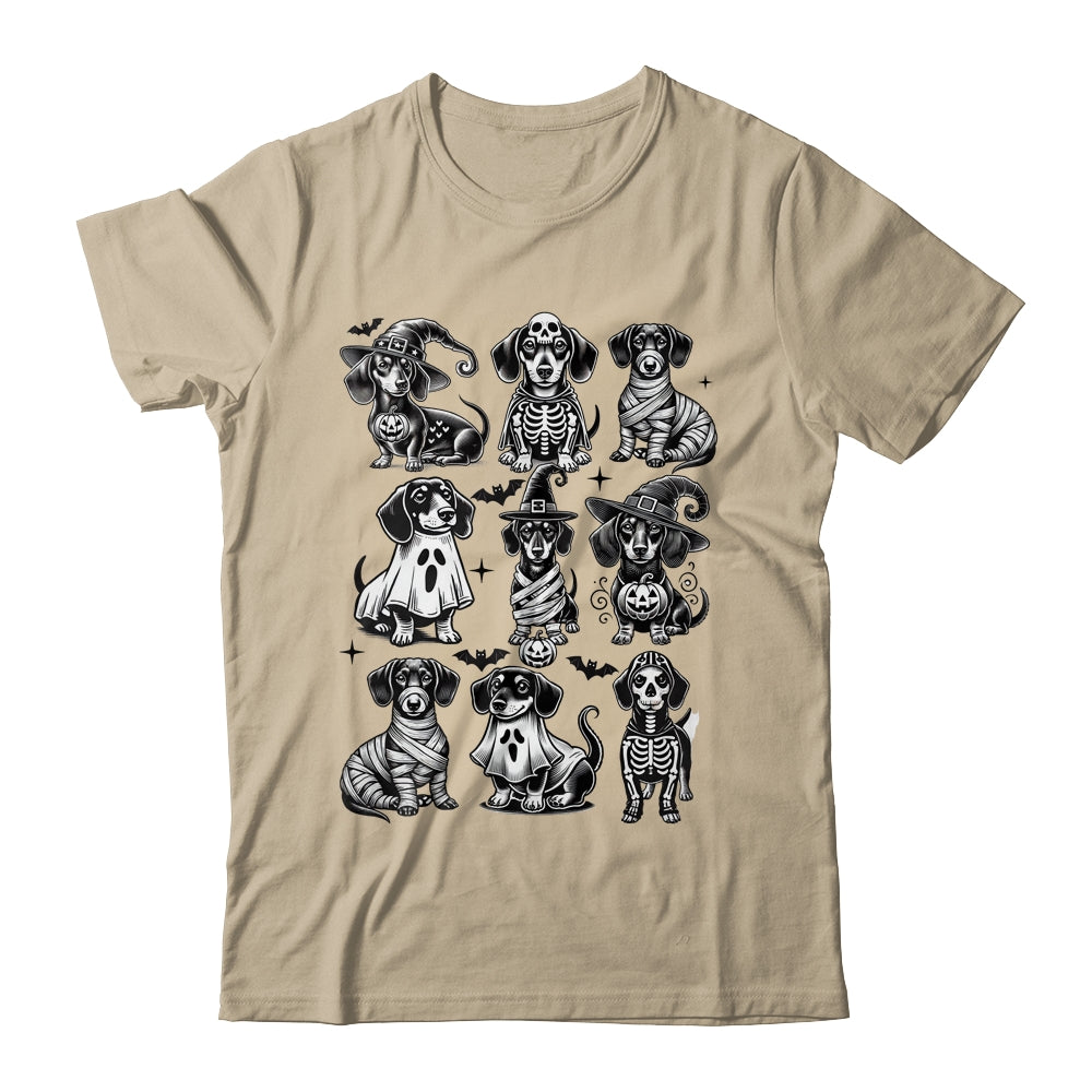 Retro Dachshund Witch Dog Spooky Season Halloween Funny Shirt & Sweatshirt | siriusteestore