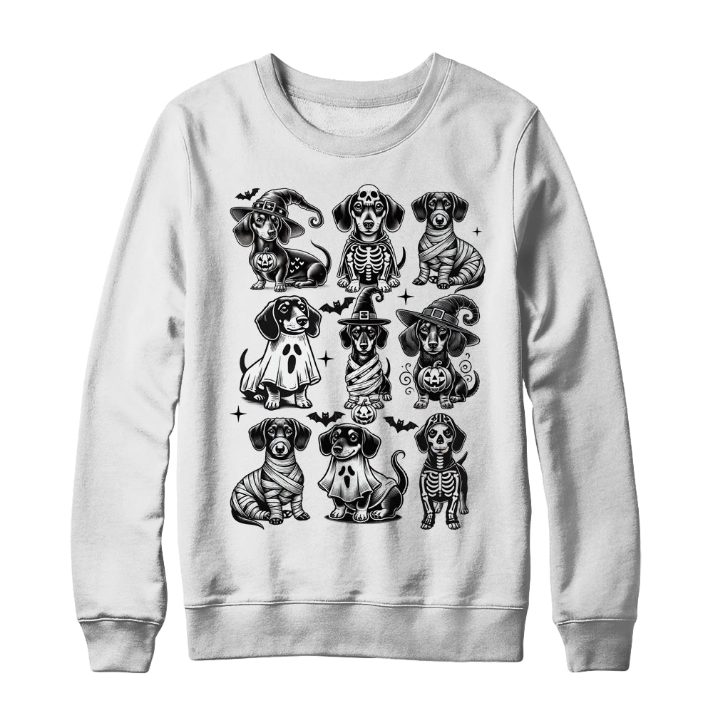 Retro Dachshund Witch Dog Spooky Season Halloween Funny Shirt & Sweatshirt | siriusteestore