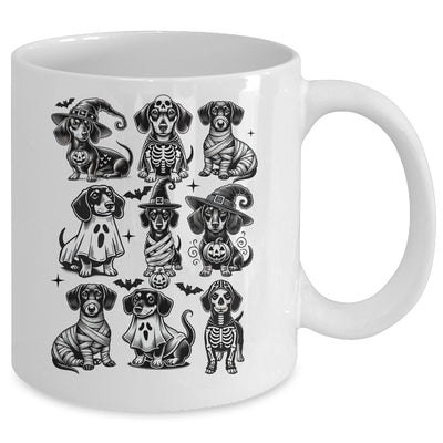 Retro Dachshund Witch Dog Spooky Season Halloween Funny Mug | siriusteestore