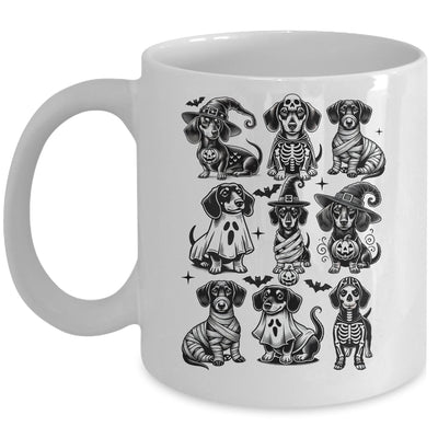 Retro Dachshund Witch Dog Spooky Season Halloween Funny Mug | siriusteestore