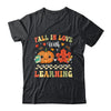 Retro Fall In Love With Learning Autumn Pumpkin Teacher Shirt & Sweatshirt | siriusteestore