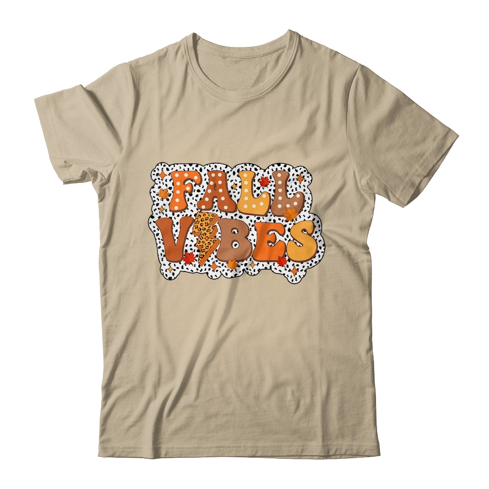 Retro Fall Vibes Autumn Design Groovy Thanksgiving Women Shirt & Sweatshirt | siriusteestore