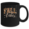 Retro Fall Vibes Preppy Floral Pumpkin Fall Autumn Vibes Mug | siriusteestore