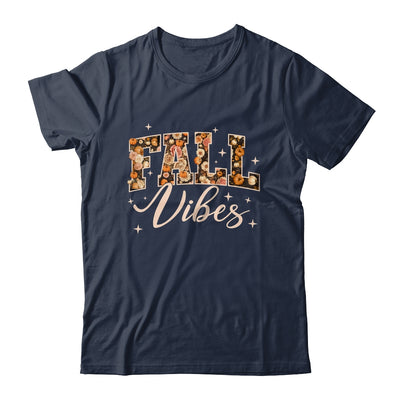 Retro Fall Vibes Preppy Floral Pumpkin Fall Autumn Vibes Shirt & Sweatshirt | siriusteestore