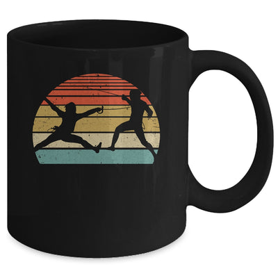 Retro Fencing Design For Men Women Vintage Fencing Sword Mug | siriusteestore