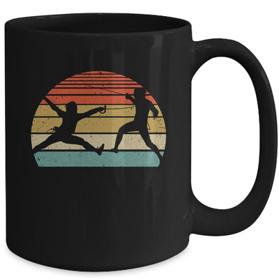 Retro Fencing Design For Men Women Vintage Fencing Sword Mug | siriusteestore