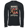 Retro Floral Books Are My Therapy Book Lover Aesthetic Girl Shirt & Hoodie | siriusteestore