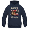 Retro Floral Books Are My Therapy Book Lover Aesthetic Girl Shirt & Hoodie | siriusteestore