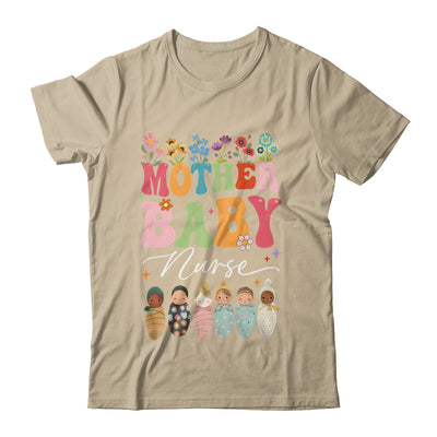 Retro Floral Mother Baby Nurse Womens Nurse Week Shirt & Tank Top | siriusteestore