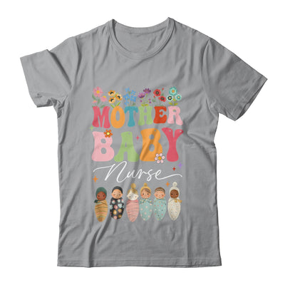 Retro Floral Mother Baby Nurse Womens Nurse Week Shirt & Tank Top | siriusteestore
