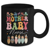 Retro Floral Mother Baby Nurse Womens Nurse Week Mug | siriusteestore