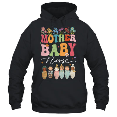 Retro Floral Mother Baby Nurse Womens Nurse Week Shirt & Tank Top | siriusteestore