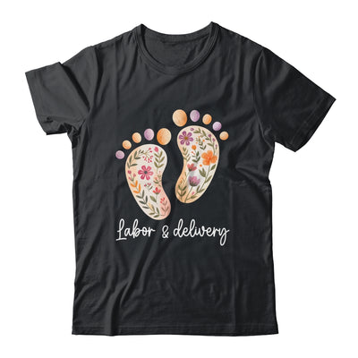 Retro Floral Nursing Labor And Delivery Nurse L&D Nurse Shirt & Tank Top | siriusteestore