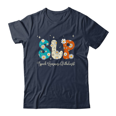 Retro Floral SLP Speech Language Pathologist Speech Therapy Shirt & Tank Top | siriusteestore