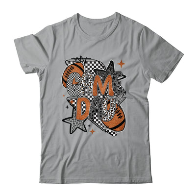 Retro Football Game Day Checkered Leopard Football Mama Mom Shirt & Tank Top | siriusteestore