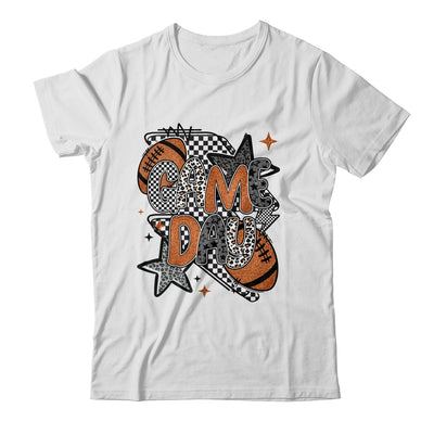 Retro Football Game Day Checkered Leopard Football Mama Mom Shirt & Tank Top | siriusteestore