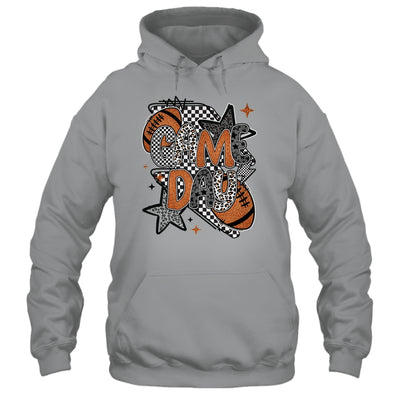 Retro Football Game Day Checkered Leopard Football Mama Mom Shirt & Tank Top | siriusteestore