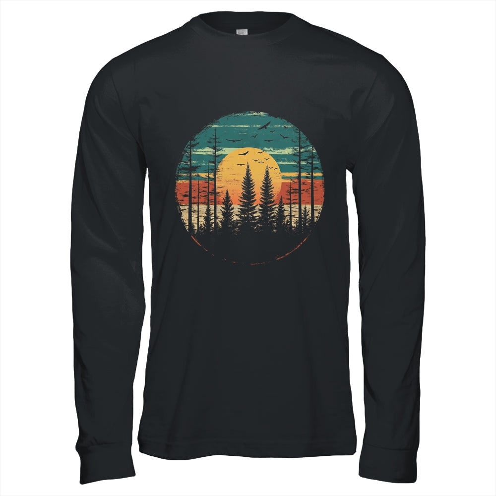 Retro Forest Trees Outdoors Nature Women Men Vintage Graphic Shirt & Hoodie | siriusteestore