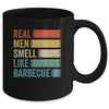 Retro Funny BBQ Grilling Real Men Smell Like Barbeque Grill Mug | siriusteestore