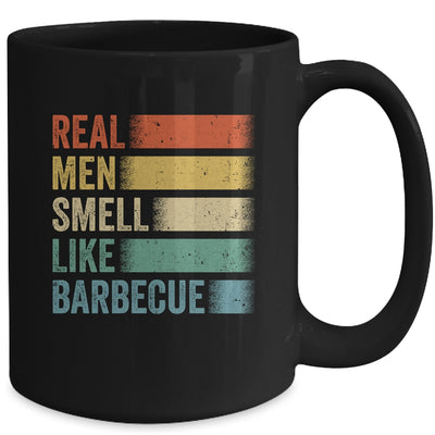 Retro Funny BBQ Grilling Real Men Smell Like Barbeque Grill Mug | siriusteestore