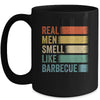 Retro Funny BBQ Grilling Real Men Smell Like Barbeque Grill Mug | siriusteestore