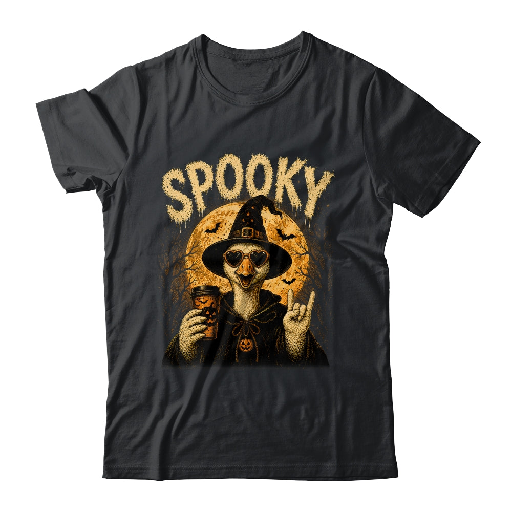 Retro Funny Goose Halloween Vintage Witch Spooky Season Shirt & Sweatshirt | siriusteestore