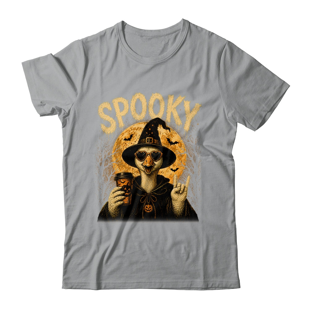 Retro Funny Goose Halloween Vintage Witch Spooky Season Shirt & Sweatshirt | siriusteestore