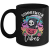 Retro Ghost Summerween Vibe Watermelon Ghost Summer Skeleton Mug | siriusteestore