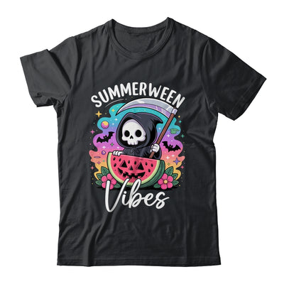 Retro Ghost Summerween Vibe Watermelon Ghost Summer Skeleton Shirt & Tank Top | siriusteestore