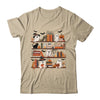 Retro Ghosts Reading Book Halloween Bookshelf Spooky Library Shirt & Hoodie | siriusteestore