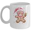Retro Gingerbread Pink Christmas Blowing Bubble Sunglasses Mug | siriusteestore