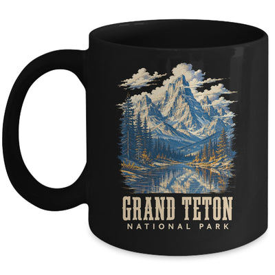 Retro Grand Teton Jenny Lake National Park Vintage Men Women Mug | siriusteestore