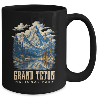 Retro Grand Teton Jenny Lake National Park Vintage Men Women Mug | siriusteestore