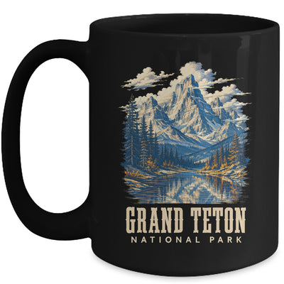 Retro Grand Teton Jenny Lake National Park Vintage Men Women Mug | siriusteestore