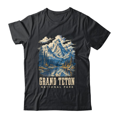 Retro Grand Teton Jenny Lake National Park Vintage Men Women Shirt & Tank Top | siriusteestore