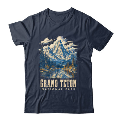 Retro Grand Teton Jenny Lake National Park Vintage Men Women Shirt & Tank Top | siriusteestore