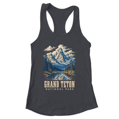 Retro Grand Teton Jenny Lake National Park Vintage Men Women Shirt & Tank Top | siriusteestore