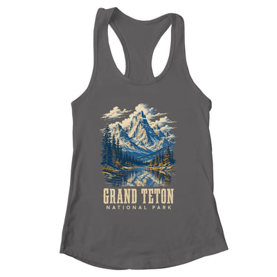 Retro Grand Teton Jenny Lake National Park Vintage Men Women Shirt & Tank Top | siriusteestore