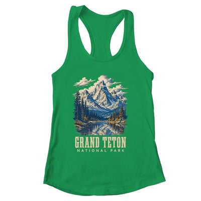 Retro Grand Teton Jenny Lake National Park Vintage Men Women Shirt & Tank Top | siriusteestore