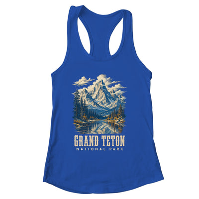 Retro Grand Teton Jenny Lake National Park Vintage Men Women Shirt & Tank Top | siriusteestore