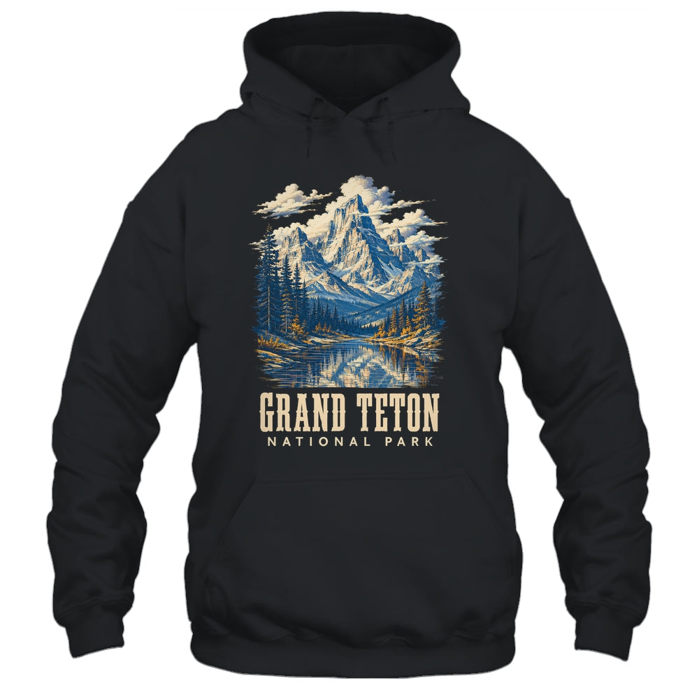 Retro Grand Teton Jenny Lake National Park Vintage Men Women Shirt & Tank Top | siriusteestore