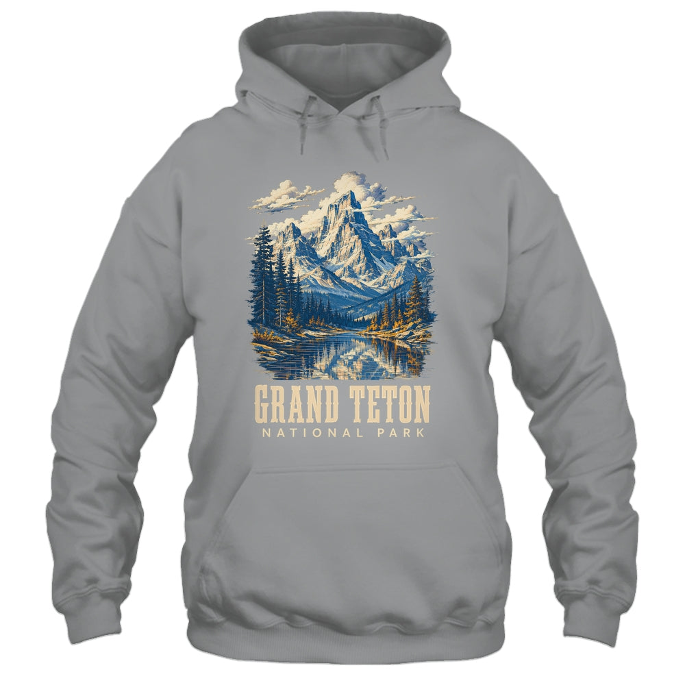 Retro Grand Teton Jenny Lake National Park Vintage Men Women Shirt & Tank Top | siriusteestore